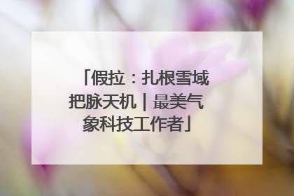 假拉：扎根雪域把脉天机｜最美气象科技工作者