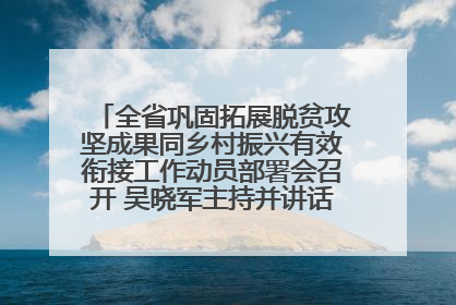全省巩固拓展脱贫攻坚成果同乡村振兴有效衔接工作动员部署会召开 吴晓军主持并讲话 罗东川作安排部署