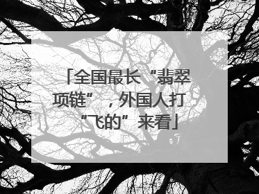 全国最长“翡翠项链”，外国人打“飞的”来看