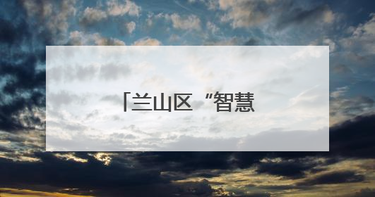 兰山区“智慧赋能”绣出城市管理新图景