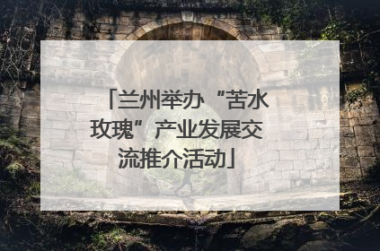 兰州举办“苦水玫瑰”产业发展交流推介活动