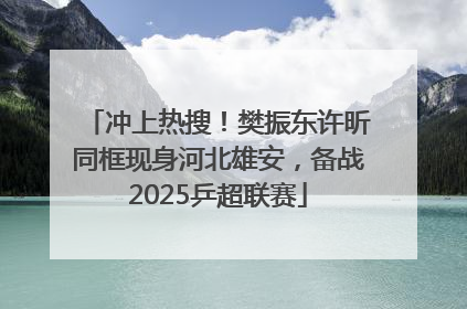 冲上热搜！樊振东许昕同框现身河北雄安，备战2025乒超联赛