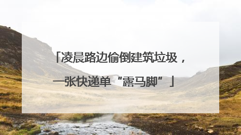 凌晨路边偷倒建筑垃圾，一张快递单“露马脚”