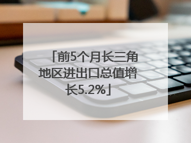 前5个月长三角地区进出口总值增长5.2%