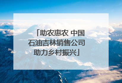 助农惠农 中国石油吉林销售公司助力乡村振兴