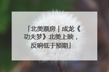 北美票房｜成龙《功夫梦》北美上映，反响低于预期
