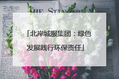 北岸城服集团：绿色发展践行环保责任