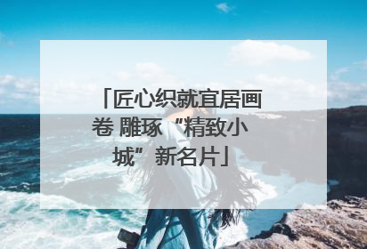 匠心织就宜居画卷 雕琢“精致小城”新名片