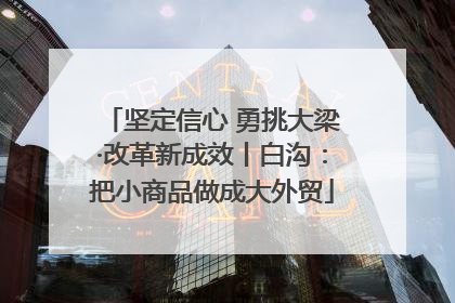 坚定信心 勇挑大梁·改革新成效丨白沟：把小商品做成大外贸