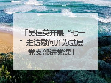 吴桂英开展“七一”走访慰问并为基层党支部讲党课