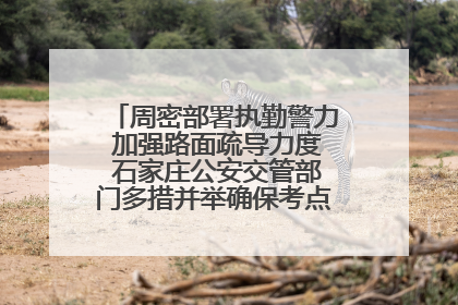 周密部署执勤警力 加强路面疏导力度 石家庄公安交管部门多措并举确保考点周边交通环境良好