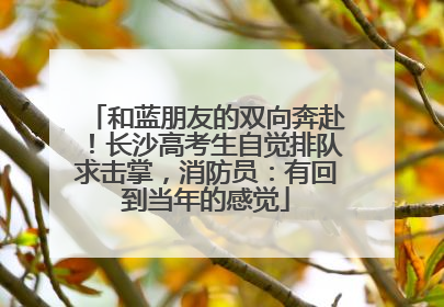 和蓝朋友的双向奔赴！长沙高考生自觉排队求击掌，消防员：有回到当年的感觉