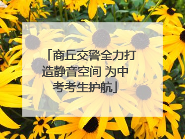 商丘交警全力打造静音空间 为中考考生护航