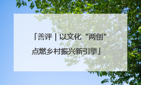 善评｜以文化“两创”点燃乡村振兴新引擎