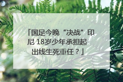 国足今晚“决战”印尼 18岁少年承担起出线生死重任？