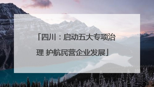 四川：启动五大专项治理 护航民营企业发展