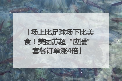 场上比足球场下比美食！美团苏超“应援”套餐订单涨4倍