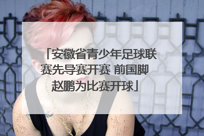 安徽省青少年足球联赛先导赛开赛 前国脚赵鹏为比赛开球