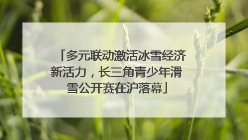 多元联动激活冰雪经济新活力，长三角青少年滑雪公开赛在沪落幕