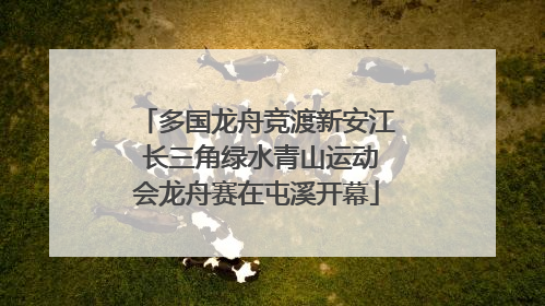 多国龙舟竞渡新安江 长三角绿水青山运动会龙舟赛在屯溪开幕