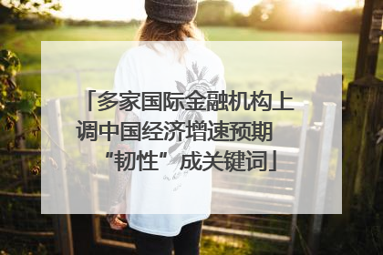 多家国际金融机构上调中国经济增速预期 “韧性”成关键词