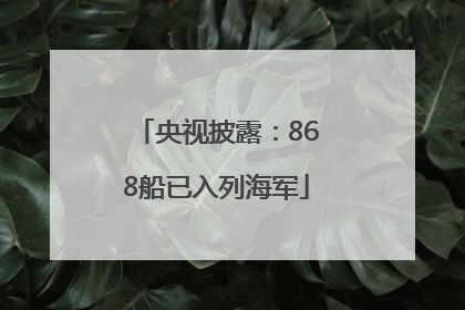 央视披露：868船已入列海军