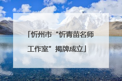 忻州市“忻青苗名师工作室”揭牌成立