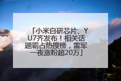 小米自研芯片、YU7齐发布！相关话题霸占热搜榜，雷军一夜涨粉超20万