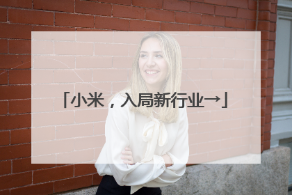 小米，入局新行业→