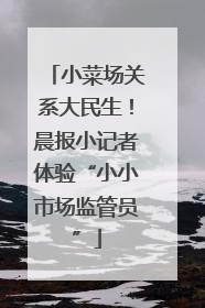 小菜场关系大民生！晨报小记者体验“小小市场监管员”