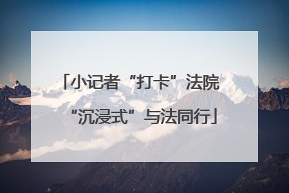 小记者“打卡”法院 “沉浸式”与法同行