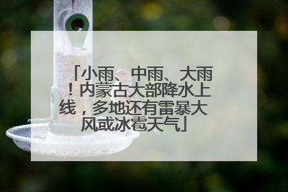 小雨、中雨、大雨！内蒙古大部降水上线，多地还有雷暴大风或冰雹天气