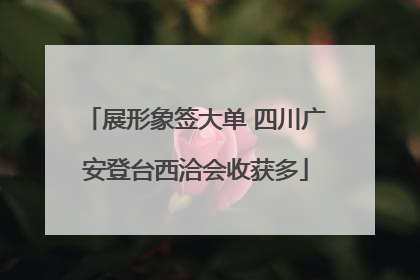 展形象签大单 四川广安登台西洽会收获多