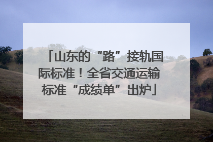 山东的“路”接轨国际标准！全省交通运输标准“成绩单”出炉