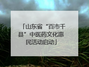山东省“百市千县”中医药文化惠民活动启动