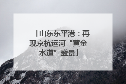 山东东平港：再现京杭运河“黄金水道”盛景
