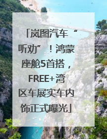 岚图汽车“听劝”！鸿蒙座舱5首搭，FREE+湾区车展实车内饰正式曝光