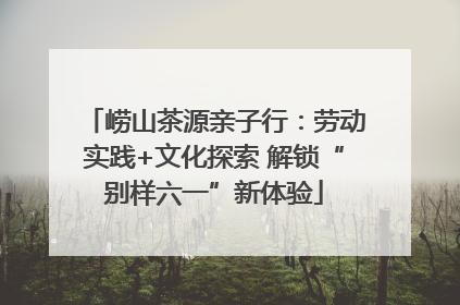 崂山茶源亲子行：劳动实践+文化探索 解锁“别样六一”新体验