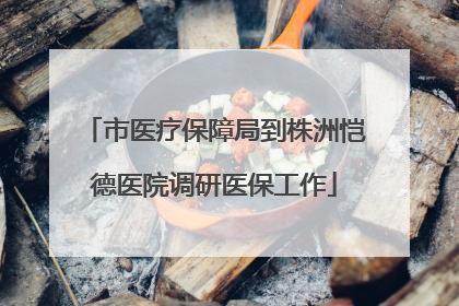 市医疗保障局到株洲恺德医院调研医保工作
