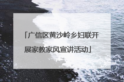 广信区黄沙岭乡妇联开展家教家风宣讲活动
