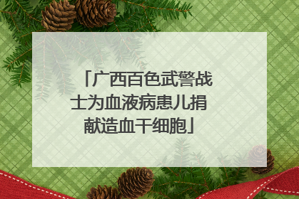 广西百色武警战士为血液病患儿捐献造血干细胞