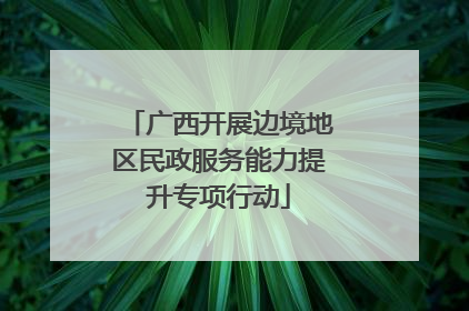 广西开展边境地区民政服务能力提升专项行动