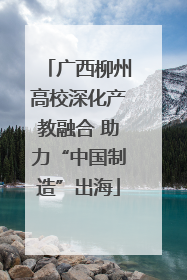 广西柳州高校深化产教融合 助力“中国制造”出海