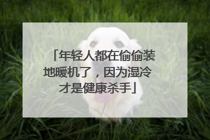 年轻人都在偷偷装地暖机了，因为湿冷才是健康杀手