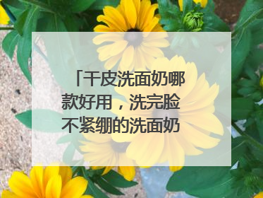 干皮洗面奶哪款好用，洗完脸不紧绷的洗面奶推荐，收藏