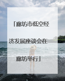 廊坊市低空经济发展座谈会在廊坊举行