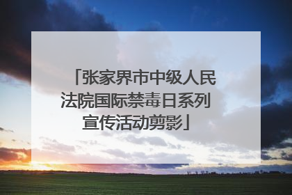 张家界市中级人民法院国际禁毒日系列宣传活动剪影