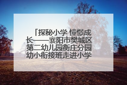 探秘小学 憧憬成长——襄阳市樊城区第二幼儿园衡庄分园幼小衔接班走进小学开展参观体验活动
