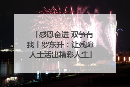 感恩奋进 双争有我丨罗东升：让残障人士活出精彩人生