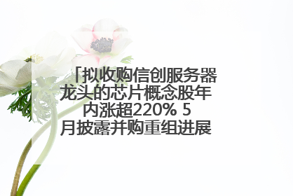 拟收购信创服务器龙头的芯片概念股年内涨超220% 5月披露并购重组进展的A股名单一览
